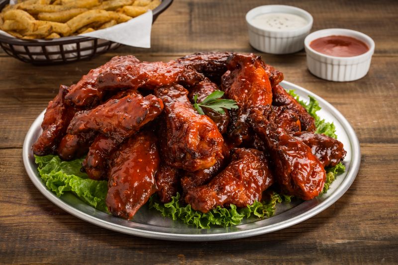 Classic Buffalo Wings with tangy hot sauce